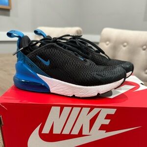 Little Kids Nike Air Max 270 gray blue Mesh Athletic Shoes Size 12.5
